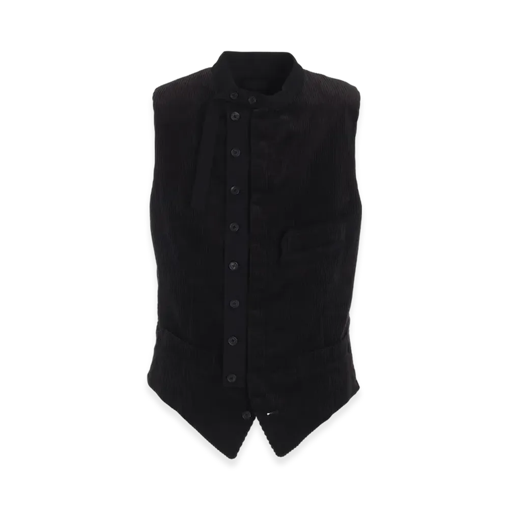 S'YTE 6W Soccer Corduroy Stand Collar Vest "Black"