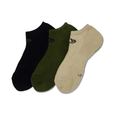 NEW ERA Socks Short 3 Pair Military Pack "Black/Olive/Khaki"