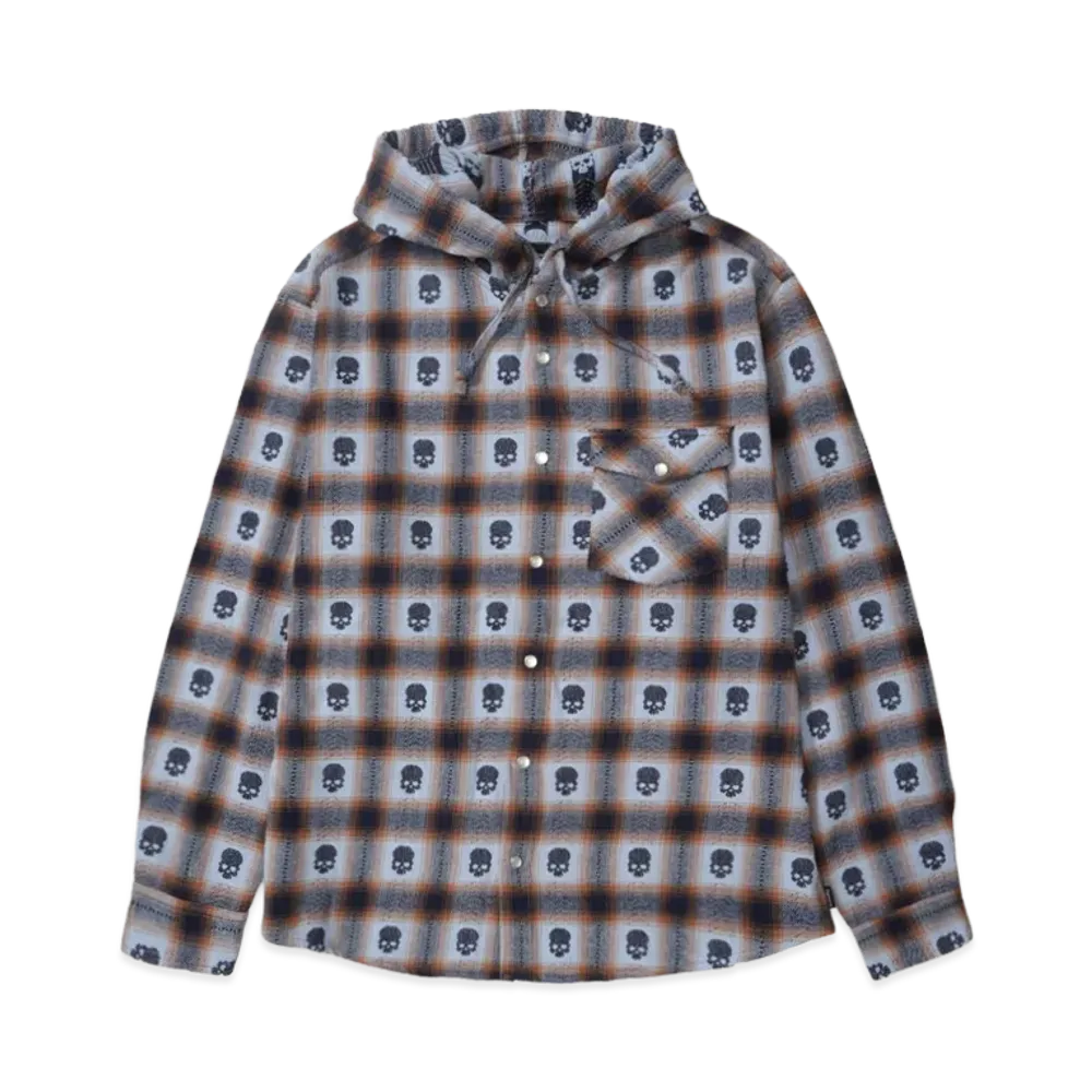 Supreme x Number (N)ine Hooded Flannel Shirt "Blue"