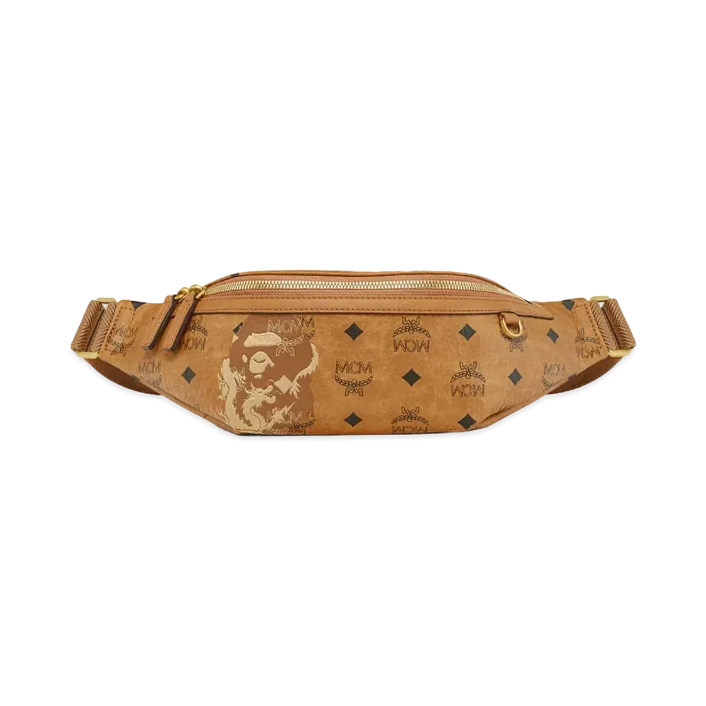 A BATHING APE x MCM Lunar New Year Belt Bag "Beige"