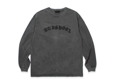 APHRODITEGANG Arch Logo Embroidery Garment Dye L/S Tee "Black/Black"