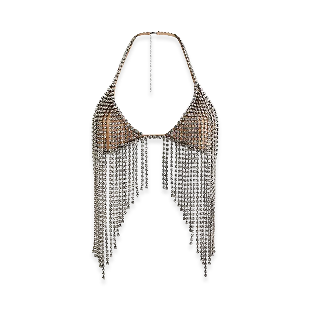 H&M x Stella McCartney Women's Crystal Embellished Bra Top "Beige"