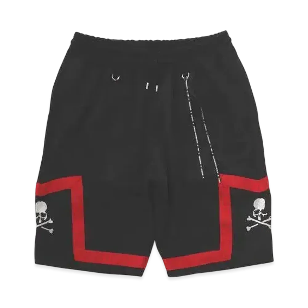 mastermind WORLD Jacquard Tape Bb Shorts "Black (Red Tape)"