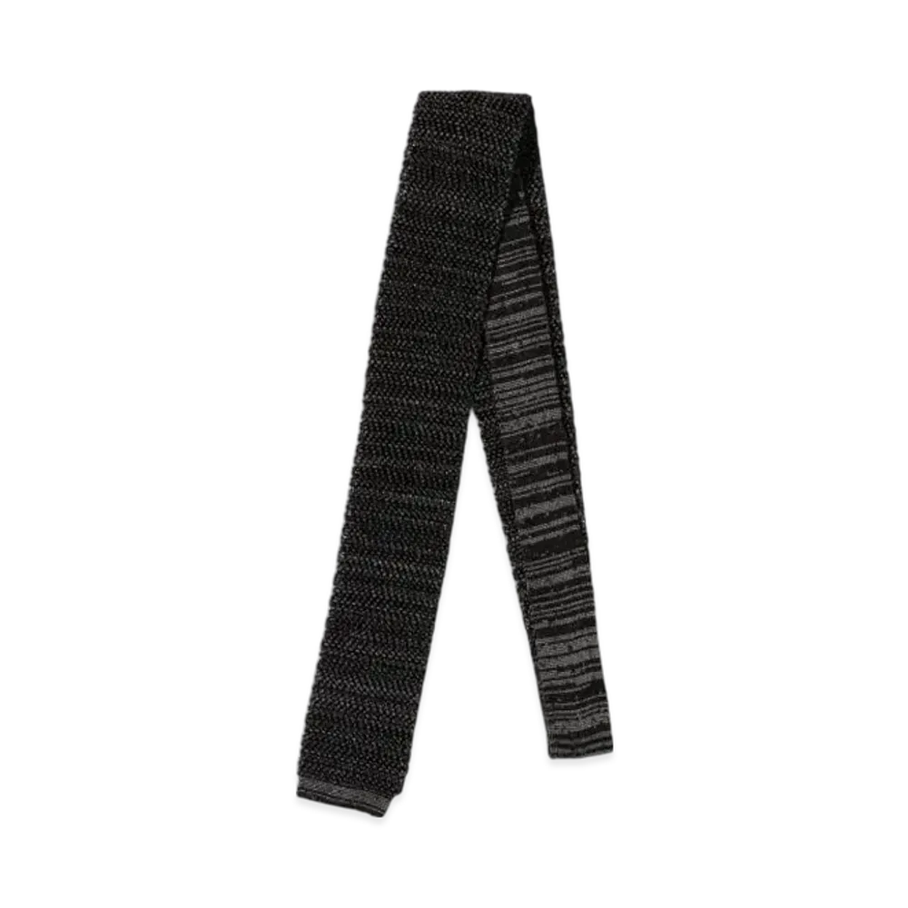 BEAMS Knit Tie Silk Grandrelle "Black"