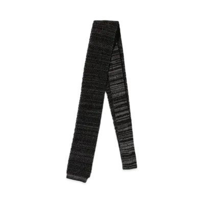 BEAMS Knit Tie Silk Grandrelle "Black"
