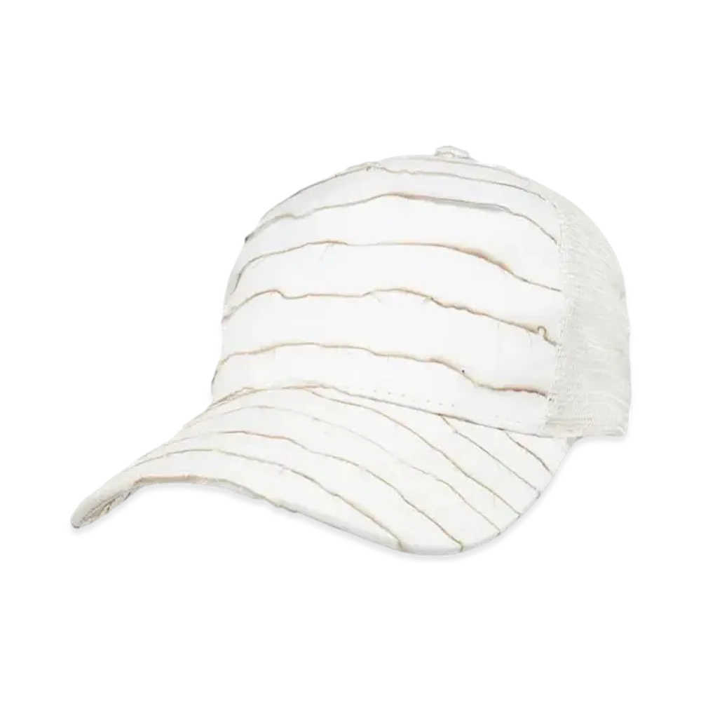 Pas Une Marque Burnt Layered Hat "WHITE"