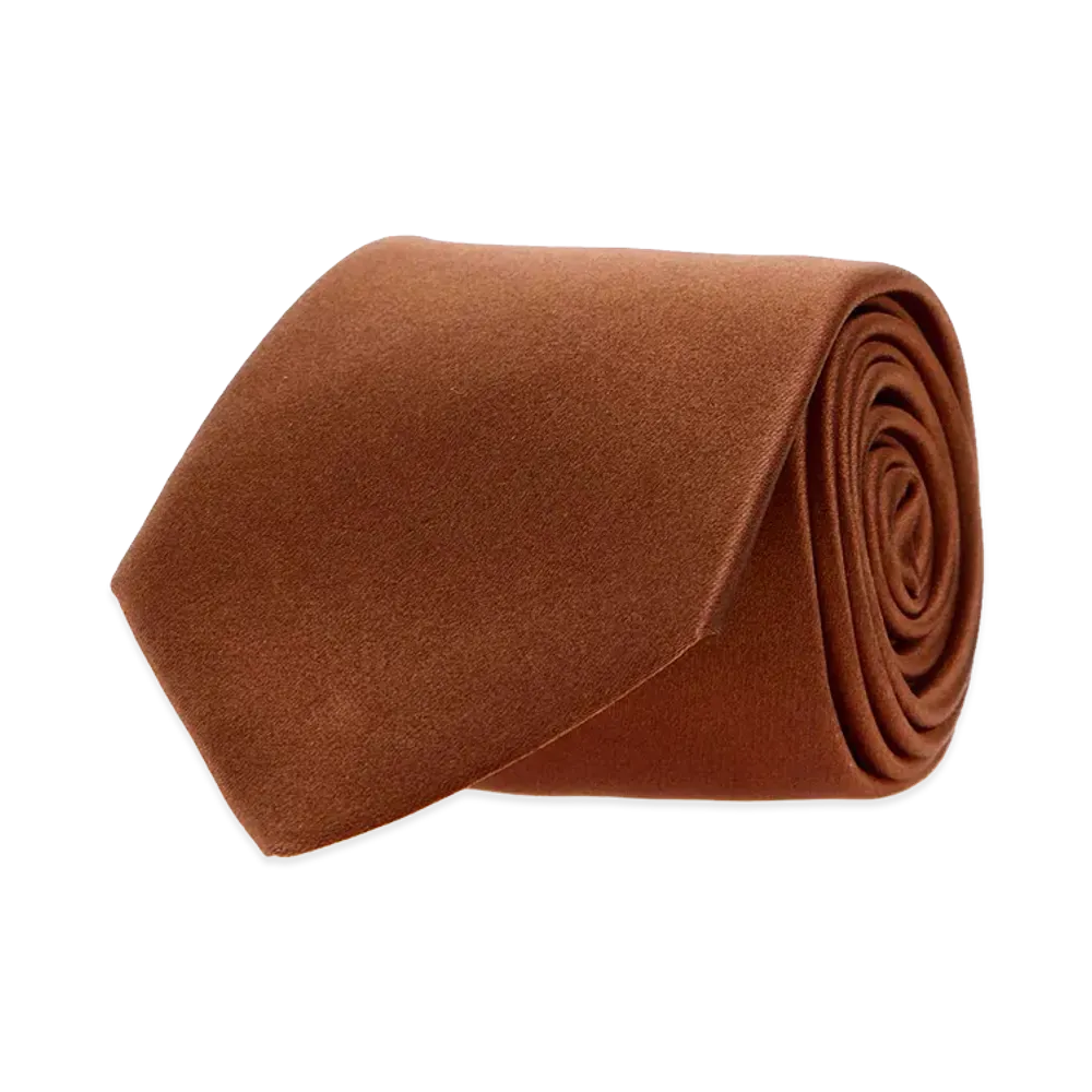 Saint Laurent Silk Tie "Brown"