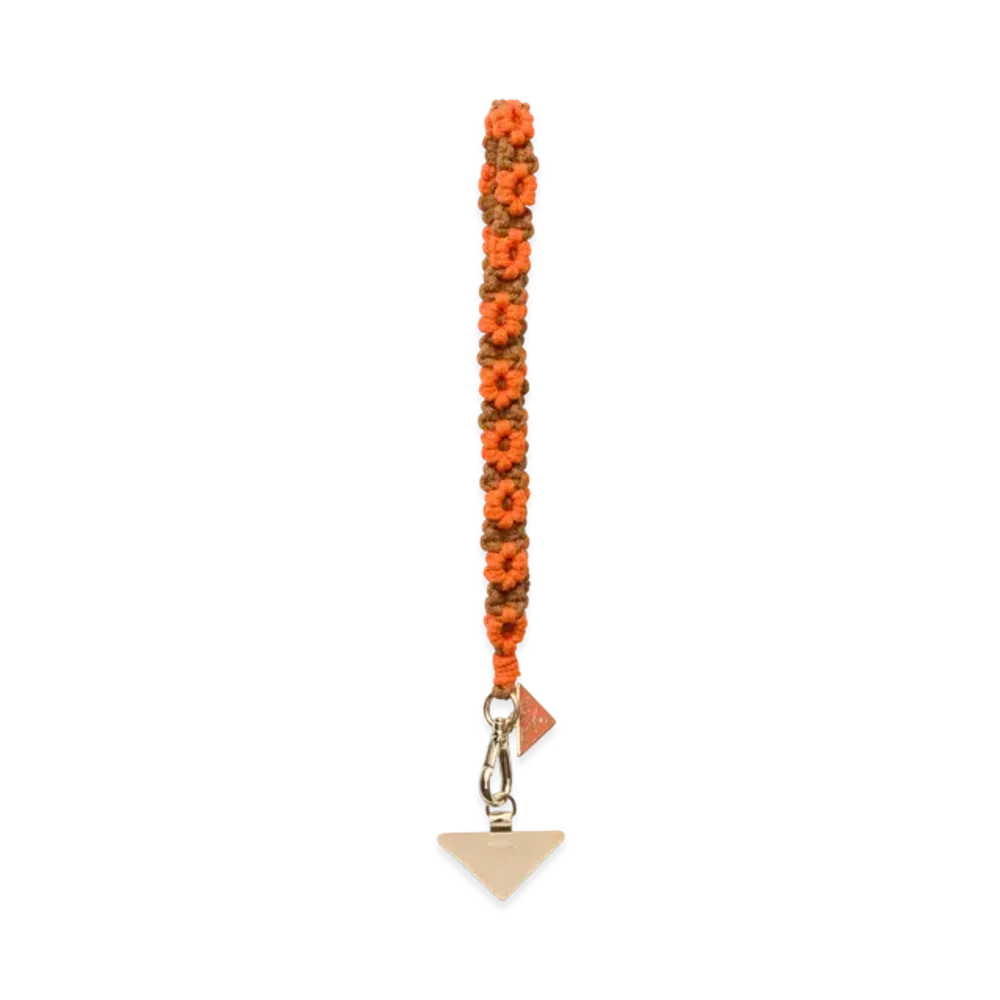 PRADA Crochet Smartphone Wristlet "Orange/Camel"