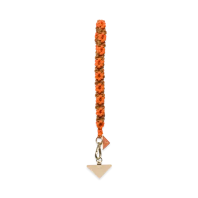 PRADA Crochet Smartphone Wristlet "Orange/Camel"