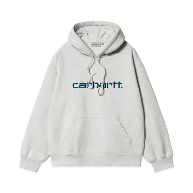 Carhartt WIP Hooded Carhartt Sweat "Ash Heather/Duck Blue"
