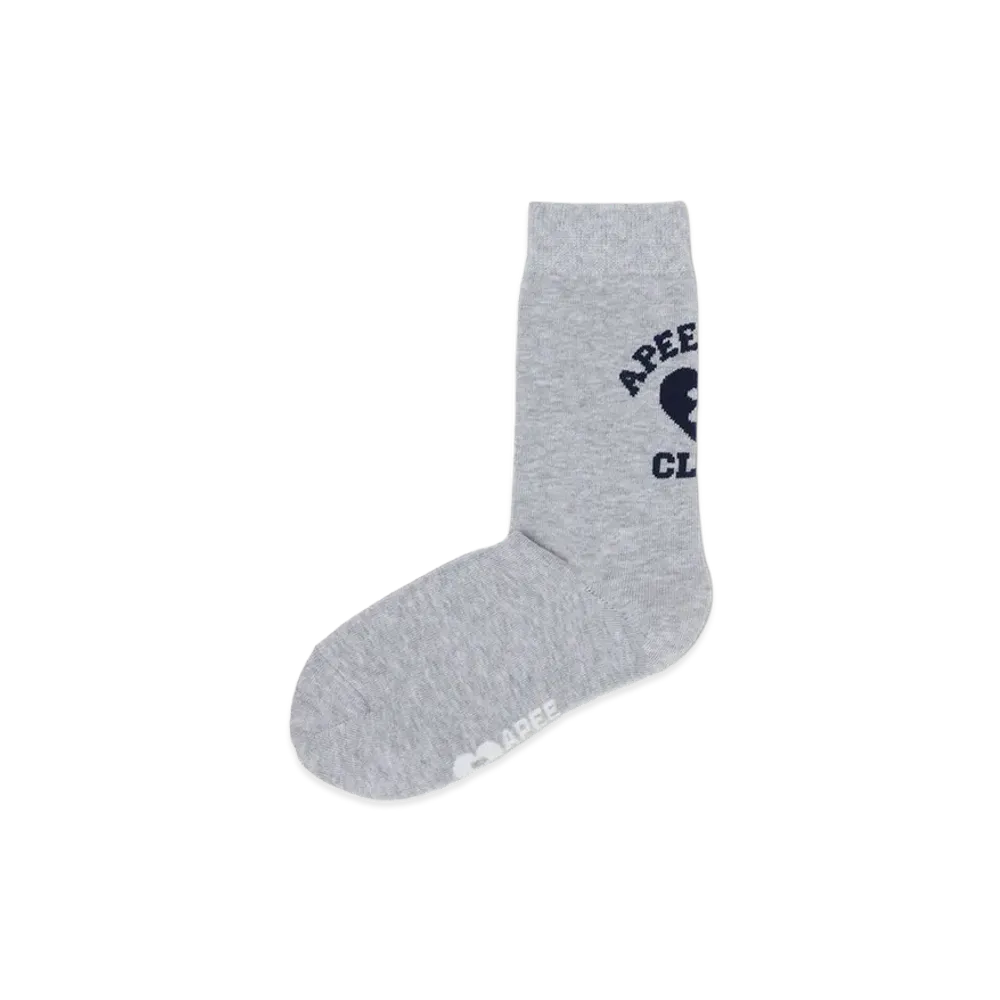A BATHING APE Women's Back Graphic Socks "Gray"