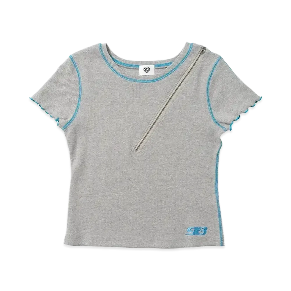 HTH Mellow zip Tee "GRAY"