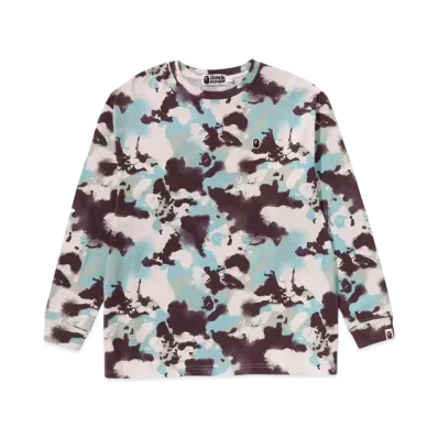 A BATHING APE Map Camo LS Tee "Multi"