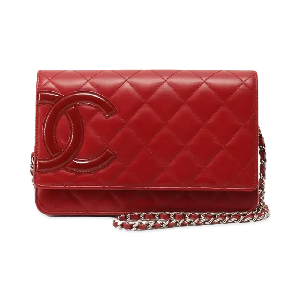 CHANEL Cambon Chain Wallet "Red"