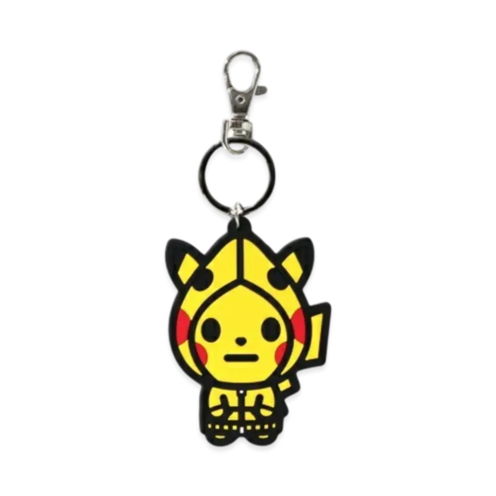 A BATHING APE x Pokemon Pikachu Key Chain "Yellow"