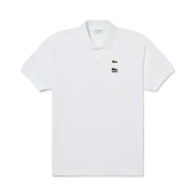 LACOSTE x ONE PIECE Crocodile Logo Embroidered L.12.12 Polo Shirt "White"