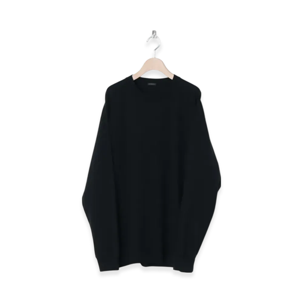 COMOLI Open-End Yarn Tenjiku L/S T-Shirt "Black"