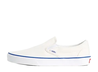Vans Classic Slip-On "Marshmallow White/Blue"