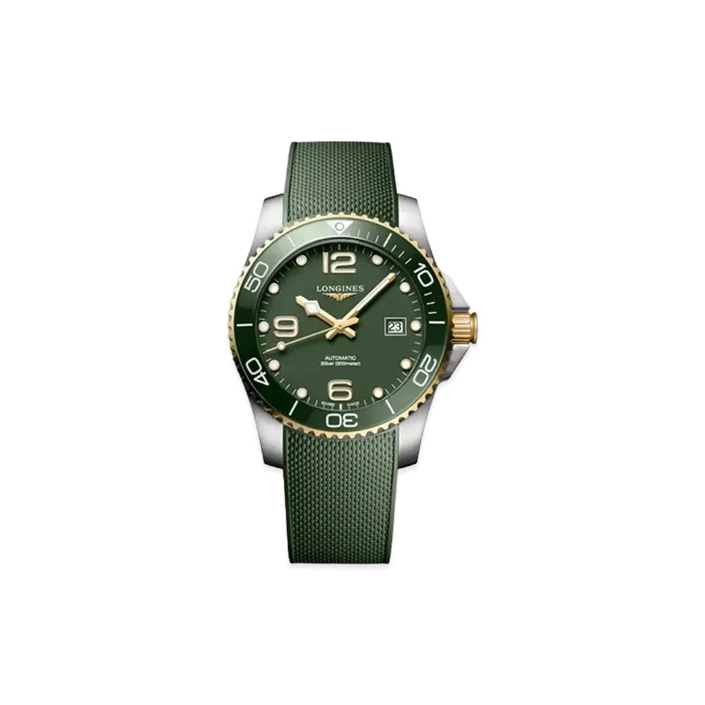 Longines Hydro Conquest 41.00mm "Green Matte/Stainless Steel/Ceramic/Green" L3.781.3.06.9