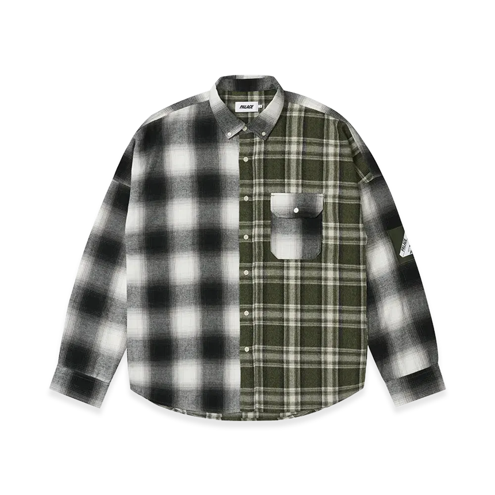 PALACE Patchy Flannel Shirt "Green"