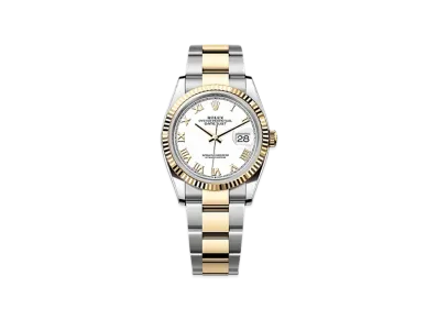 ROLEX Datejust 36 Oystersteel & Yellow Gold "White"