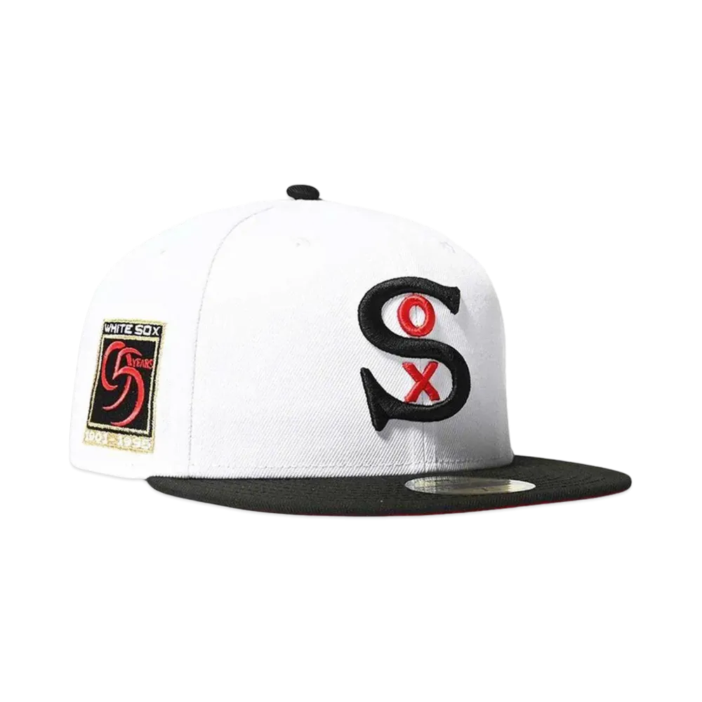 HOME GAME CHICAGO WHITE SOX CO 95 YEARS 59FIFTY "WHITE/BLACK"