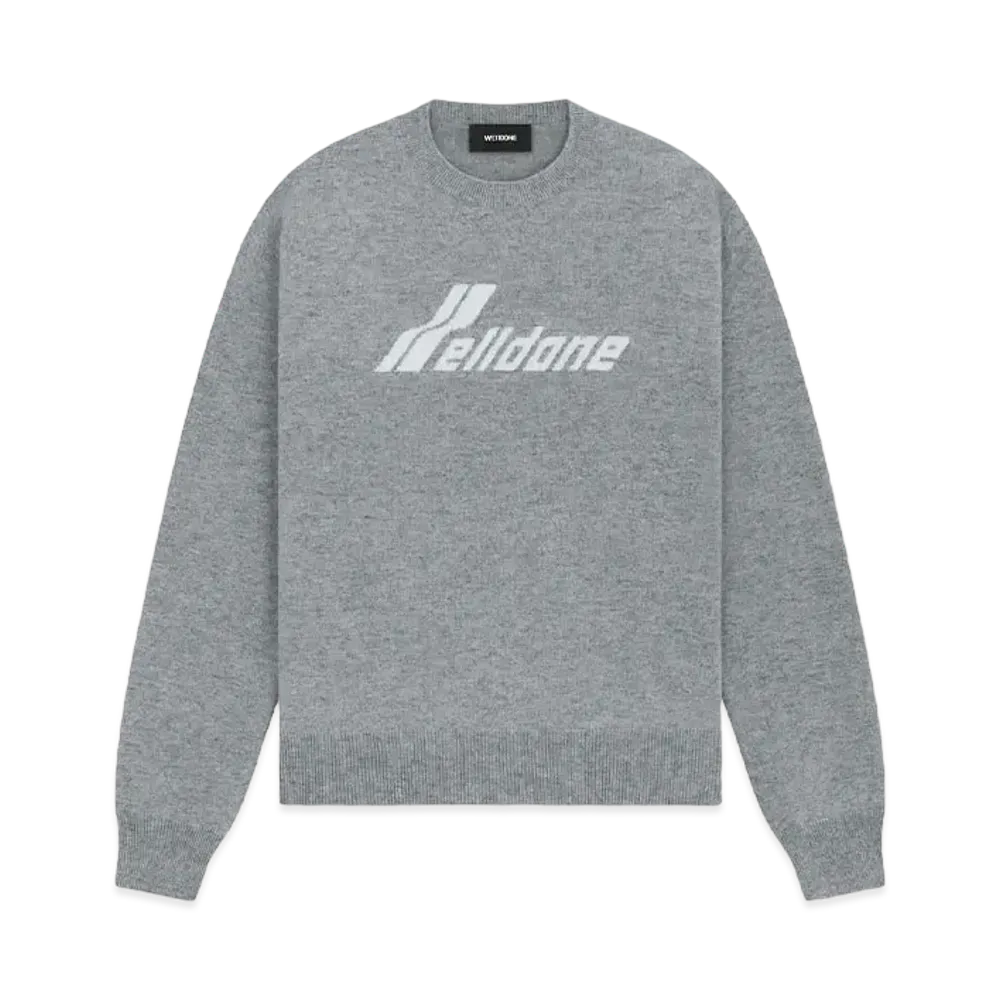 WE11DONE Logo Knit Sweater "Gray"