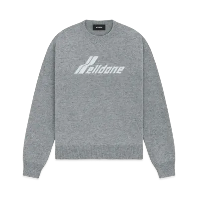 WE11DONE Logo Knit Sweater "Gray"