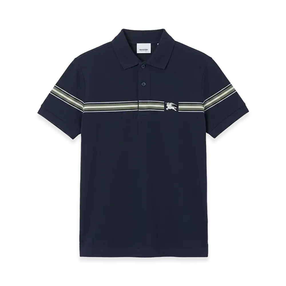 Burberry Stripe Cotton Polo Shirt "Nevy"