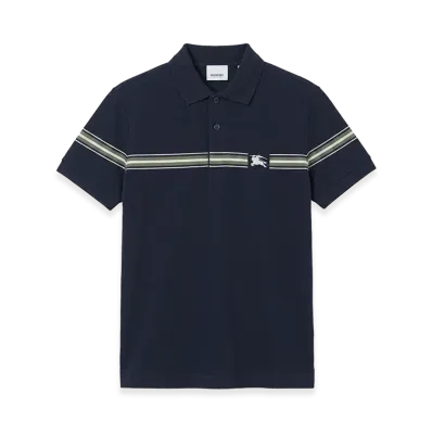 Burberry Stripe Cotton Polo Shirt "Nevy"