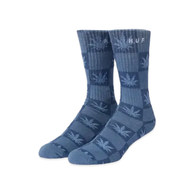 HUF Summer 24 Checkered Plantlife Socks "Blue"