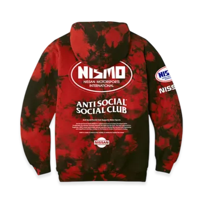 ANTI SOCIAL SOCIAL CLUB x Nissan Component Hoodie "Black/Red"