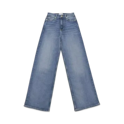 GANNI Stretch Denim Andi "Mid Blue Vintage"