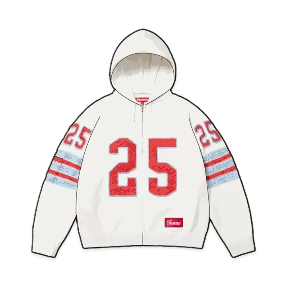 Supreme Sport Zip Up Hooded Sweater "White"