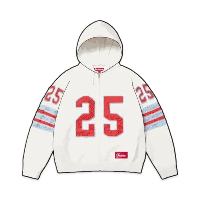 Supreme Sport Zip Up Hooded Sweater "White"
