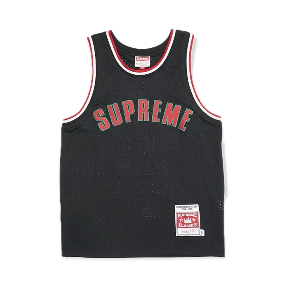 Supreme x Mitchell & Ness Basketball Jersey "Black"