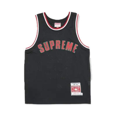 Supreme x Mitchell & Ness Basketball Jersey "Black"