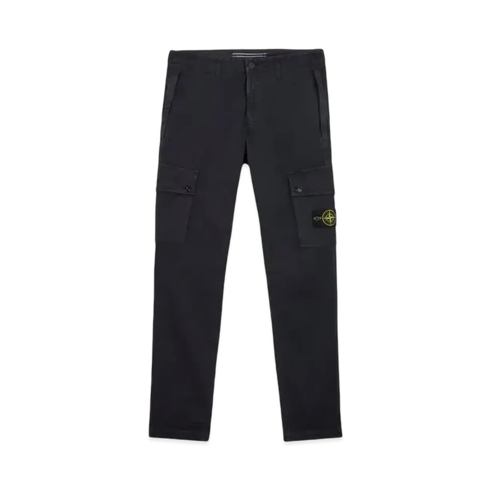 Stone Island 303L1 Stretch Broken Twill Organic Cotton Old Effect "Black"