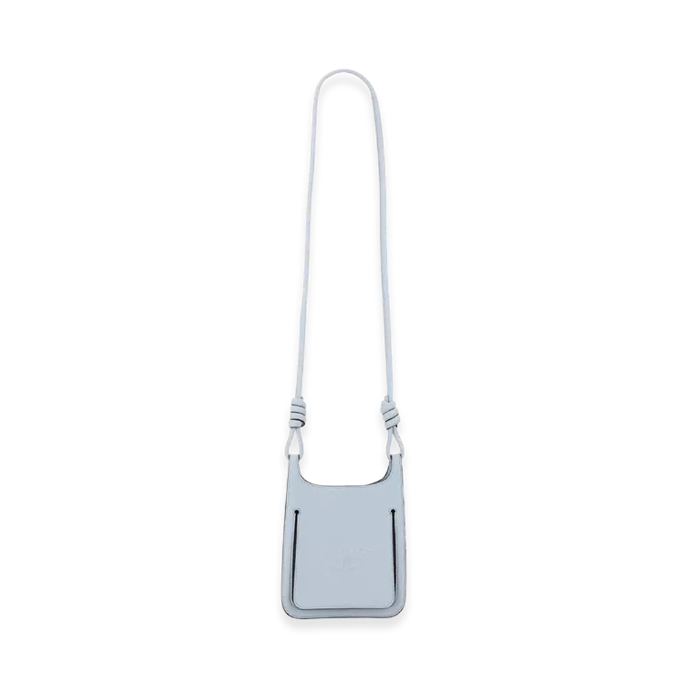 MCM Women's Pastel Light Blue Leather Mini Himmel Hobo Crossbody Bag "Light Blue"