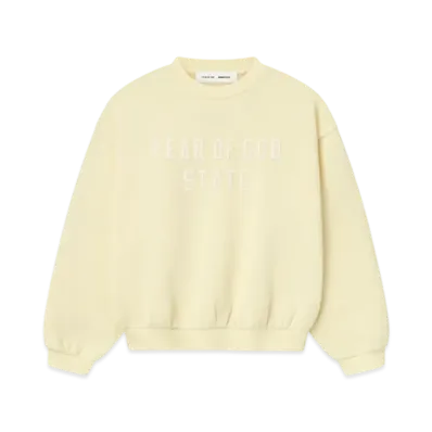 FEAR OF GOD ESSENTIALS Kids 90's Fleece Crewneck "Garden Yellow"