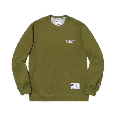 Supreme x Champion 3D Metallic Crewneck "Olive"