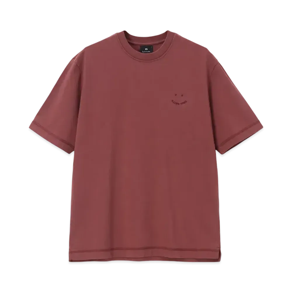 Paul Smith Happy Short Sleeve Tee "Burgandy"