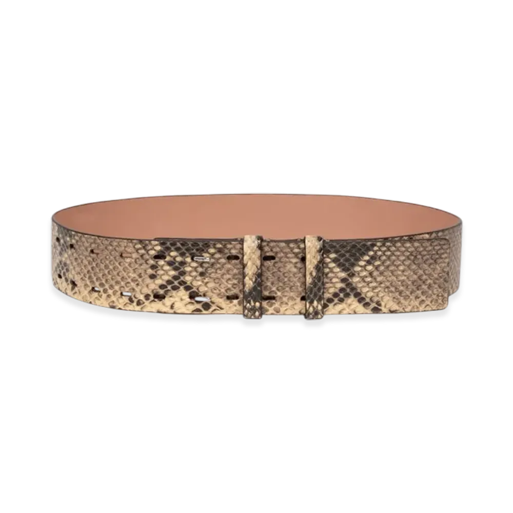 DRIES VAN NOTEN Leather Belt "Beige"