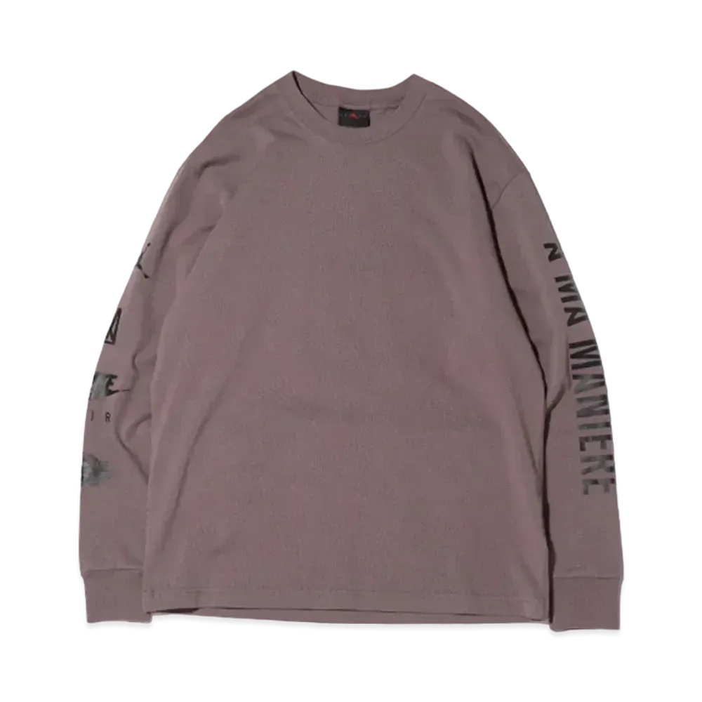 A MA MANIERE × JORDAN Long Tee "Violet Ore/Black"