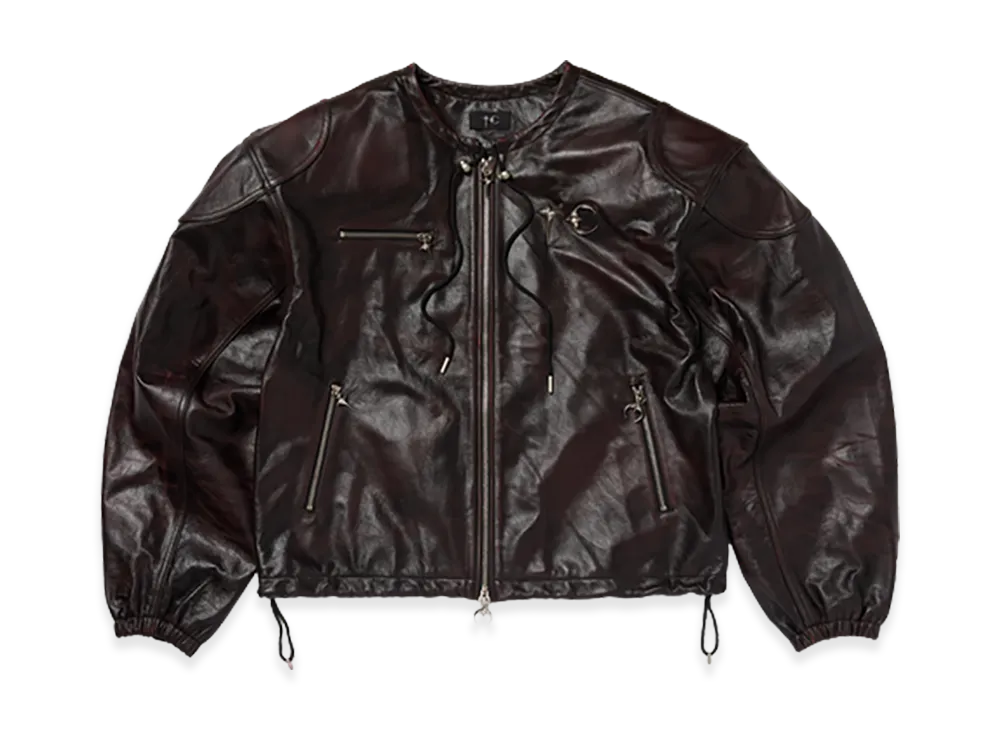 THUG CLUB TC Guillotine Leather Jacket "Black"