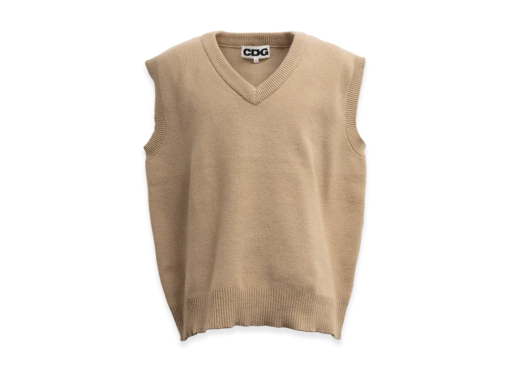 COMME des GARCONS CDG Oversized Pullover Vest "Beige"