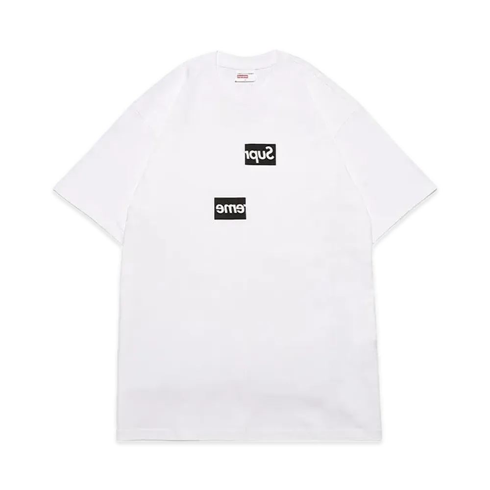 Supreme x COMME des GARCONS SHIRT Split Box Logo Tee "White"