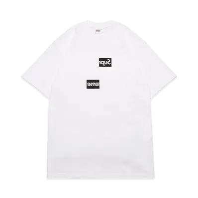 Supreme x COMME des GARCONS SHIRT Split Box Logo Tee "White"
