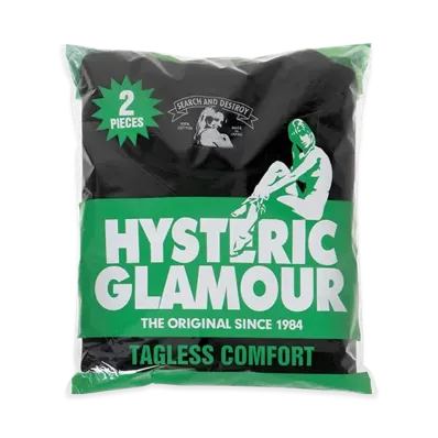 HYSTERIC GLAMOUR Hys Symbol 2Pacs T-Shirt "Black"
