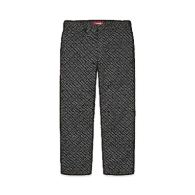 Supreme Work Pant (22SS) "Black Monogram"